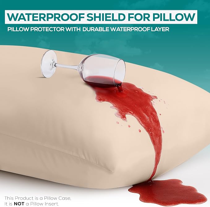 Utopia Bedding Premium 100% Waterproof Pillow Protectors - Image 3