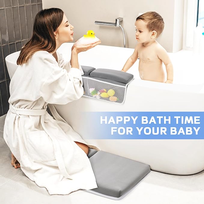 Baby Bath Kneeler and Elbow Rest Pad Set, Bathtub Kneeling Pad, Baby Accessories - Image 2