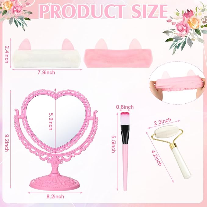 8 Set Spa Party Supplies for Women Spa Party Favors Bulk Include Heart Shaped - Image 3