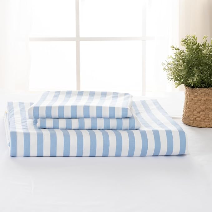 ROSE&RISY Blue King Duvet Cover Set, 3 Pieces Soft Bedding Set, Breathable and - Image 4