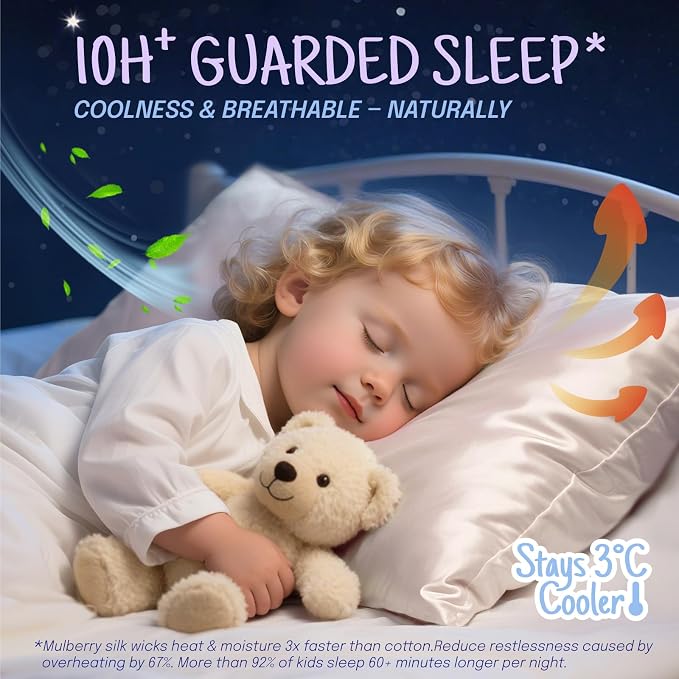 OLESILK Toddler 100% Mulberry Silk Pillowcase, Breathable Soft Smooth - Image 3