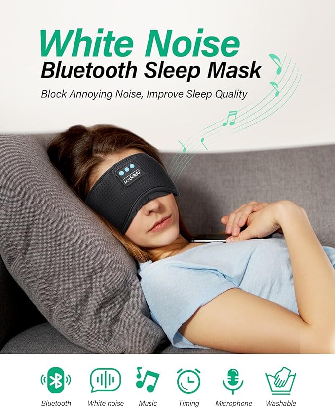 LC-dolida Sleep Headphones, Sleep Mask - Image 4