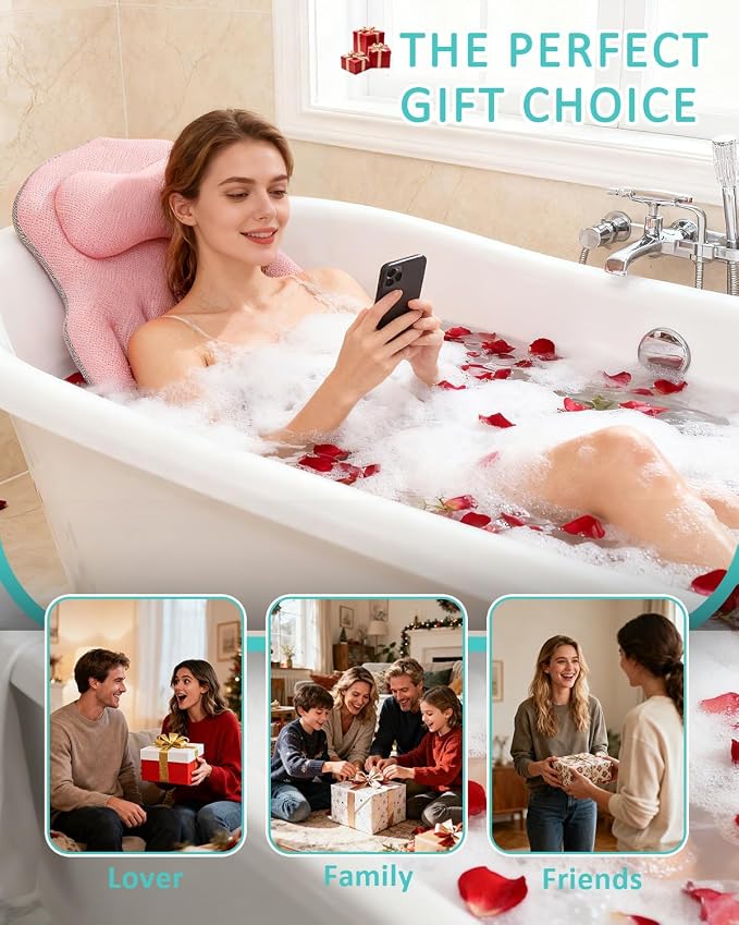Full Body Bath Pillow for Bathtub, 5D Thick Tub Pillow for Bathtub - Image 8