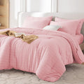 MUXHOMO 7 Pieces Queen Comforter Set, Seersucker Bed in a Bag Queen Size by MUXHOMO