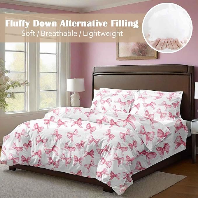 Nanko Queen Size Comforter Set, Modern Romantic Bedroom Decor Bedding Sets in a - Image 2
