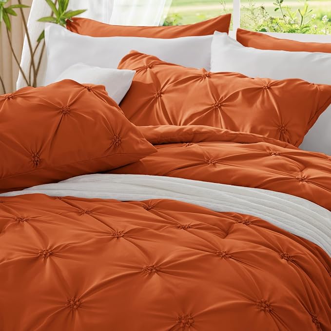 BEDELITE Burnt Orange Queen Comforter Set - Image 6