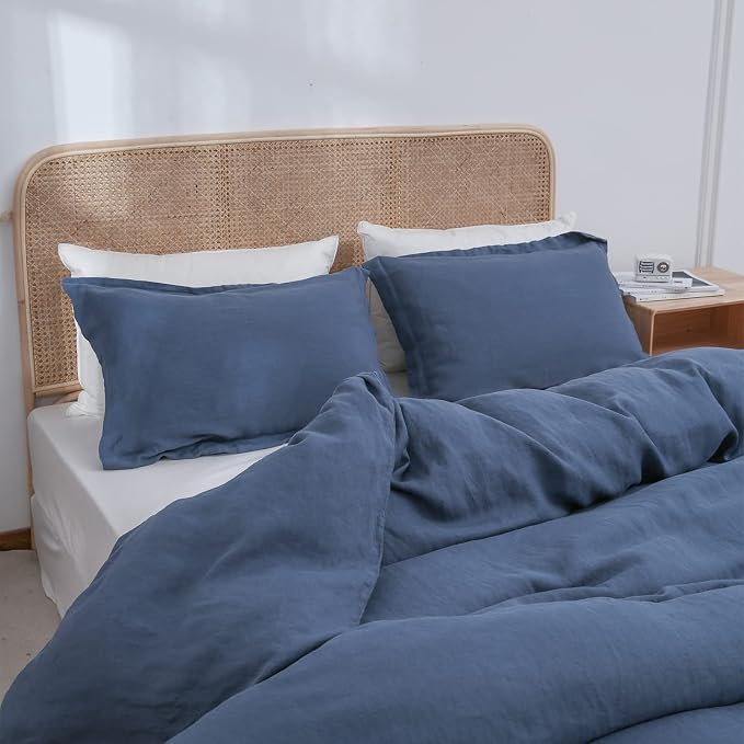 Simple&Opulence 100% Linen Duvet Cover Set 2pcs Basic Style Natural French - Image 8