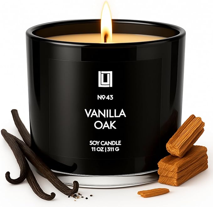 Lulu Candles | Vanilla Oak| Luxury Scented Soy Jar Candle | Hand Poured in The by LULUCANDLES