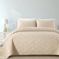 Yiran Camel Quilt Set Queen Size, 3 Piece Reversible Bedspreads Bedding Set by Yiran