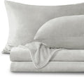 BEDELITE Flannel Sheets King Size Light Grey by BEDELITE