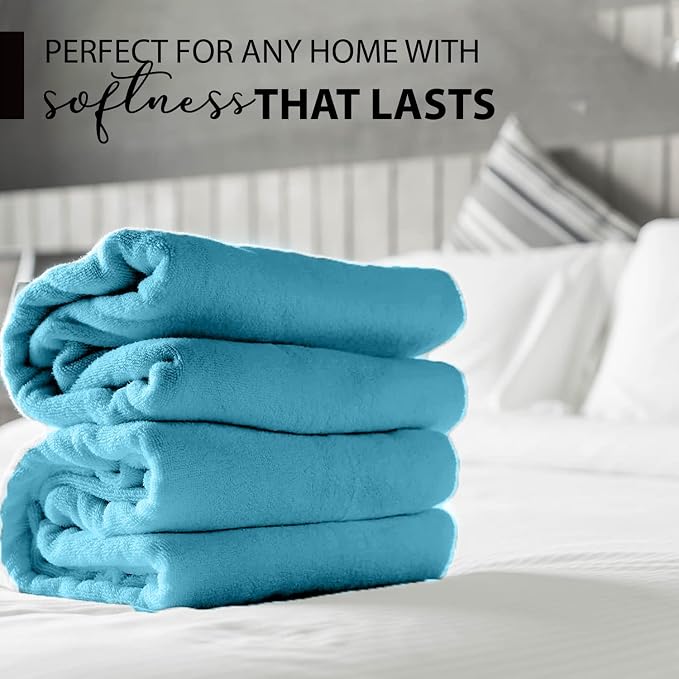 KAHAF COLLECTION 100% Cotton Bath Towels, 24x48 Pack of 6 Towels, Quick Dry - Image 2