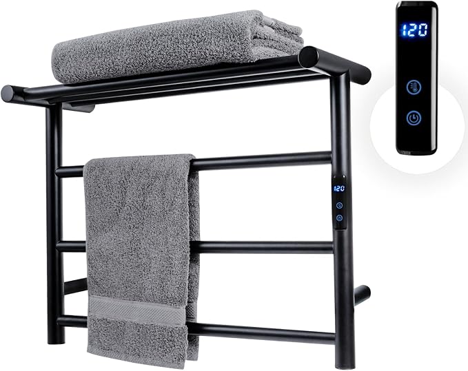 MyGift 4 Tier Wall Mounted Bathroom Towel Warmer Rack by MyGiftHome