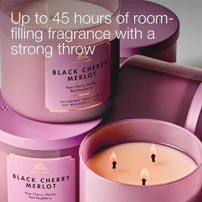 Bath & Body Works Black Cherry Merlot 3-Wick Candle - Image 5