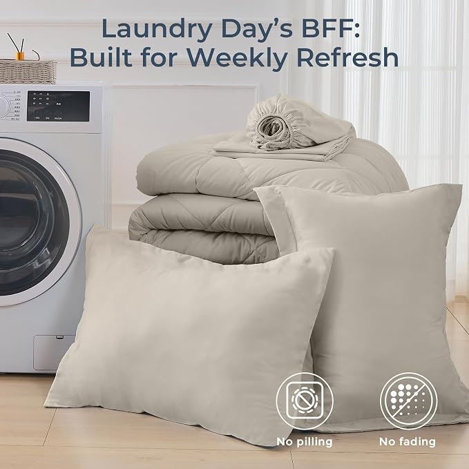 HEVUMYI Linen Twin Comforter Set - Image 7