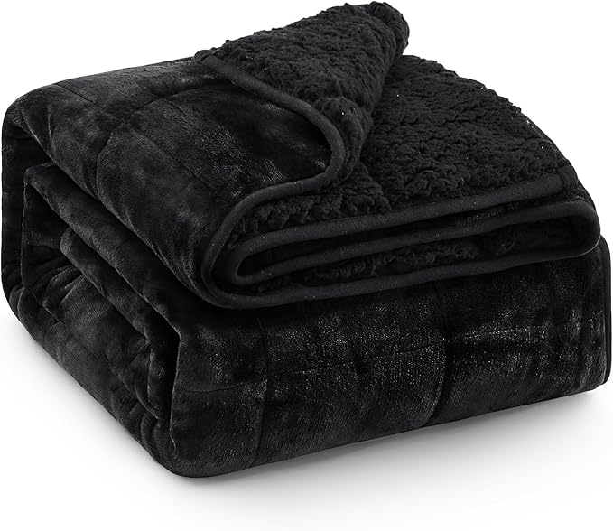Super Fuzzy Soft Sherpa Fleece Weighted Blanket, 20 lbs Dual Sided Fluffy Heavy by EazfyPro