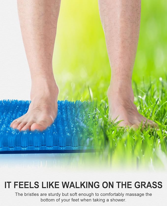 OTHWAY Non Slip Grassy Bathtub Mat : 25.6X13.4 inches Sturdy But Soft Bath - Image 5