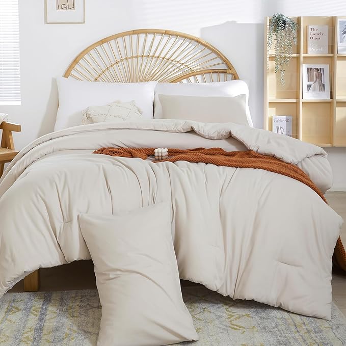weigelia Beige Comforter Set Twin Boho Cream Twin Comforter - Image 2
