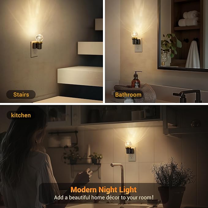 JandCase Night Lights Plug into Wall, 2 Pack Dimmable Night Light Pulg in - Image 6