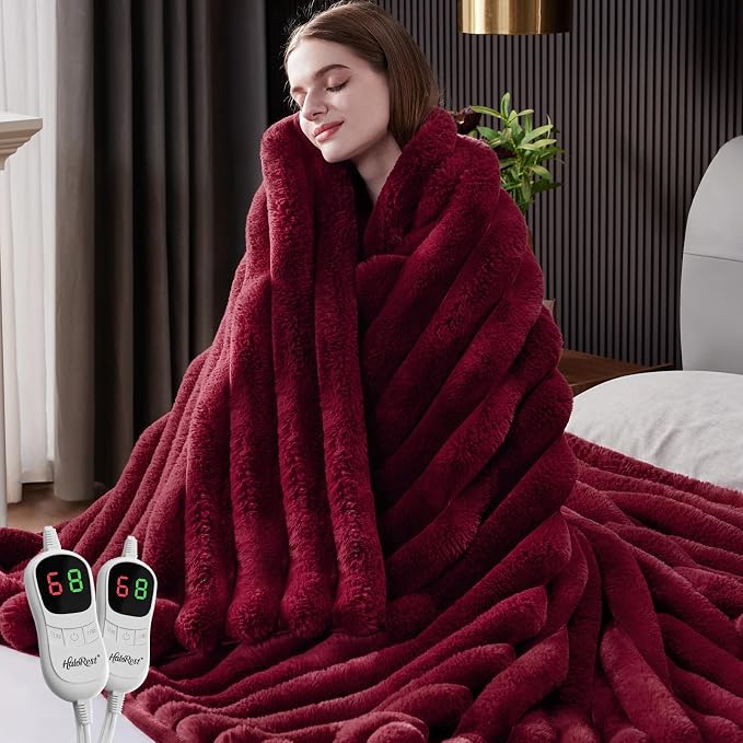 Heated Throw Blanket, Faux Fur Cozy Heating Blanket by Unknown