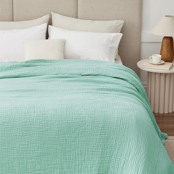 100% Cotton Muslin Blanket Large 50" x 70", Breathable and Lightweight Cotton - Image 7