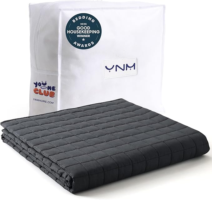 YnM 17lbs Weighted Blanket for Adults, Cotton Heavy Bed Throw Blanket by YNM