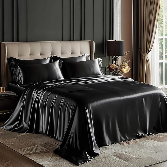 Love's cabin Twin Satin Sheets Sets by Lovescabin