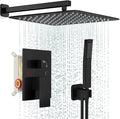 FPXRNG Black Shower Faucet Set, Rainfall Shower System by FPXRNG