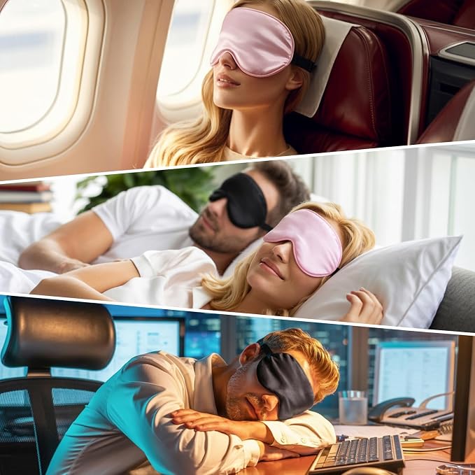 Silk Sleep Mask – 2 Pack Silk Eye Mask - Image 6