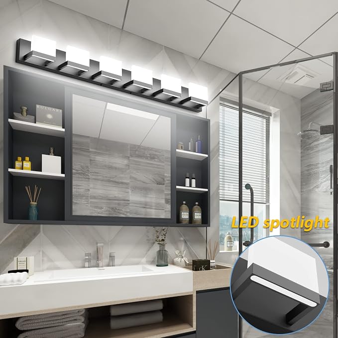 Tipace Dimmable Modern 6 Lights LED Vanity Light - Image 4