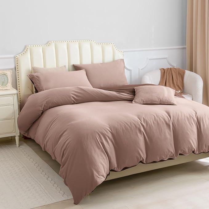 PURE ERA Jersey Knit Duvet Cover Set 100% T-Shirt Cotton Super Soft Comfy 3pc - Image 7