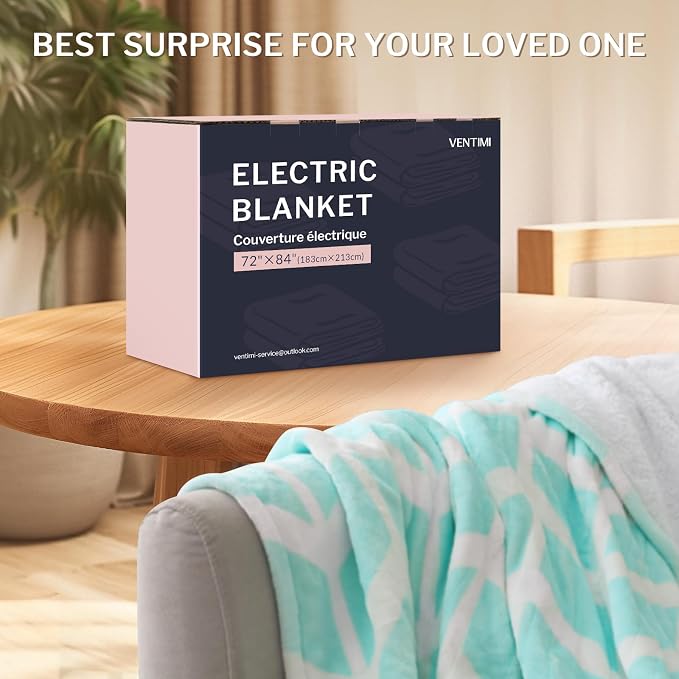 VENTIMI Electric Blanket Heated Throw, Fast Heating Blankets - Image 8