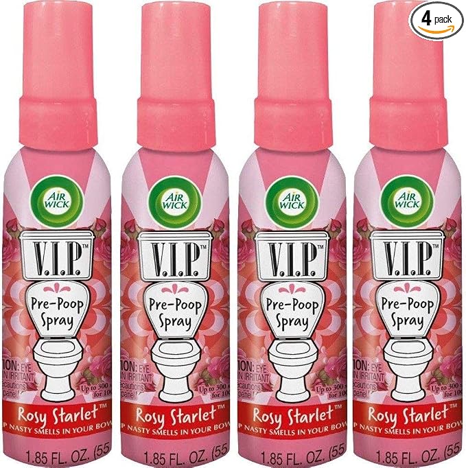 Air Wick V.I.P. Pre-Poop Toilet Spray | Rosy Starlet Scent | Contains Essential by AirWick
