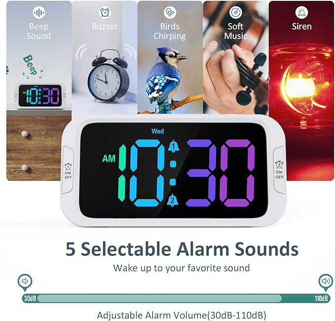 Odokee Dual Colorful Alarm Clock - Image 5