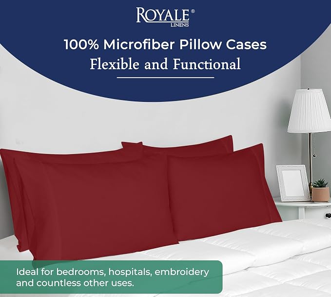 Royale Linens Queen Pillowcase Set of 2 - Image 6
