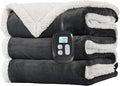 LaffyLo Electric Heated Blanket Twin Size 62 x 84, Fast Heating Blanket by LAFFYLO