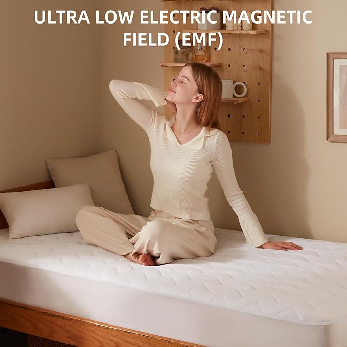 Bwarm Premium Multi-Zone Heated Mattress Pad Full Size, 9 Heat Settings - Image 3