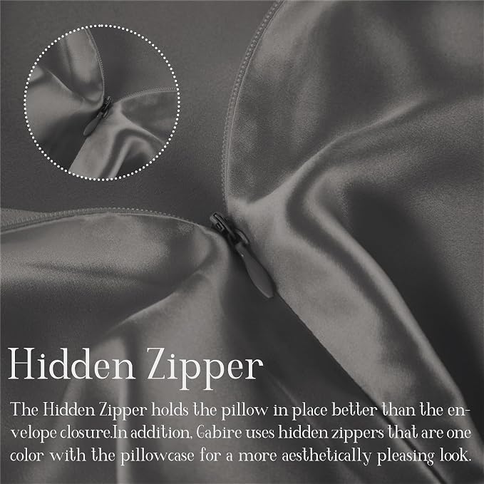 Gabire Mulberry Silk Pillow Cases Set of 2, Both Sides Real Silk Pillowcase - Image 4
