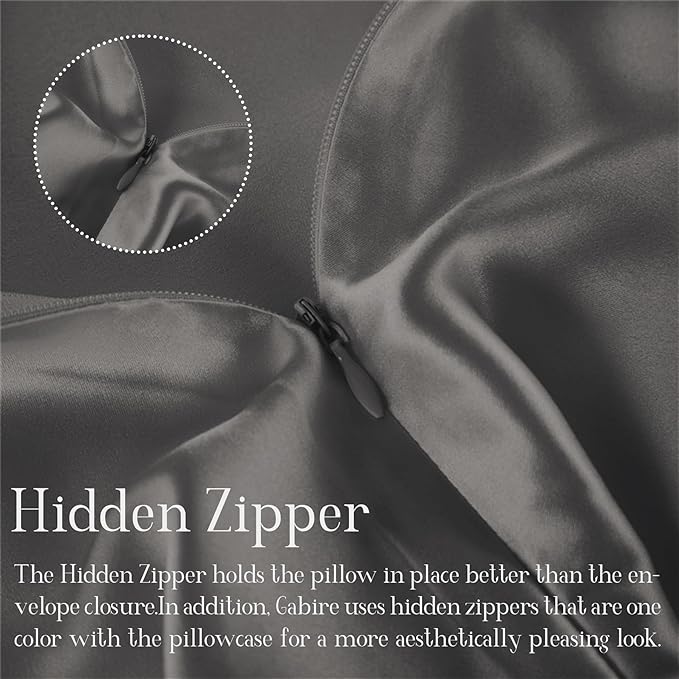 Gabire Mulberry Silk Pillow Cases Set of 2, Both Sides Real Silk Pillow Cover - Image 4