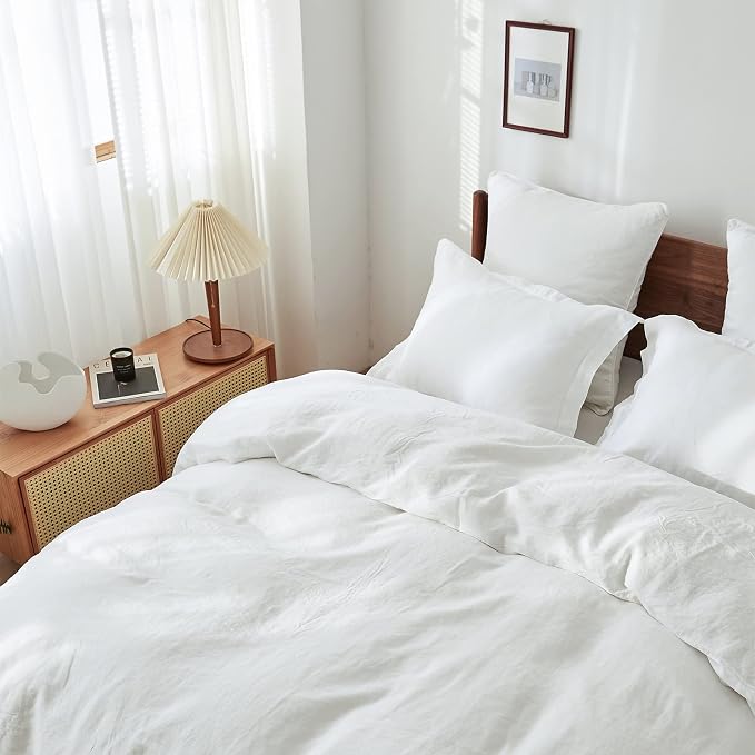 Simple&Opulence 100% Linen Duvet Cover Set 3pcs Basic Style Natural French - Image 5