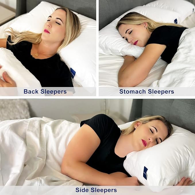 ACCURATEX Pillows King Size Set of 2, Hybrid Shredded Memory Foam Pillow - Image 6