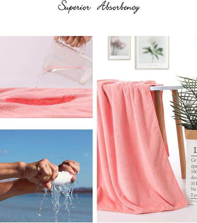 Lumimi Towels 6 Piece Multicolour Soft Microfiber Bath Towel Set Incredibly - Image 8
