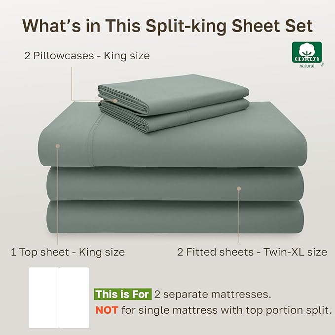California Design Den Split King Sheet Set - Image 4