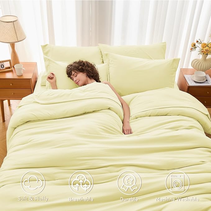 MUXHOMO 5 Pieces Twin Comforter Set, Soft Bed in a Bag Twin Size, All Season - Image 2