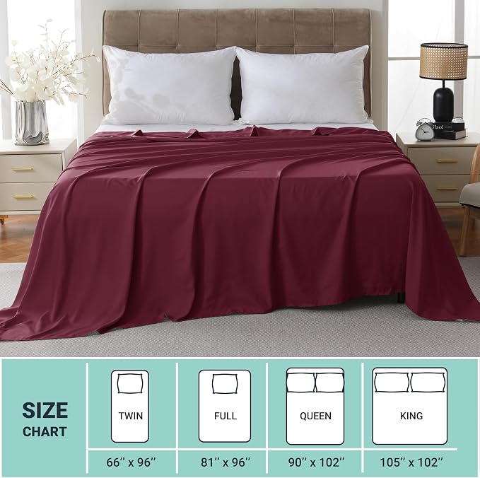 ZPECC Bulk Flat Sheets Only Queen Size 6 Pack, Easy Sort Top Bed Sheet by - Image 5