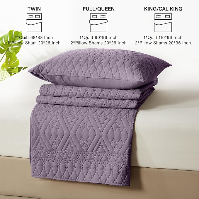 akkialla Twin Quilt Set, Boho Geometric Pattern, Soft All-Season Bedding - Image 7