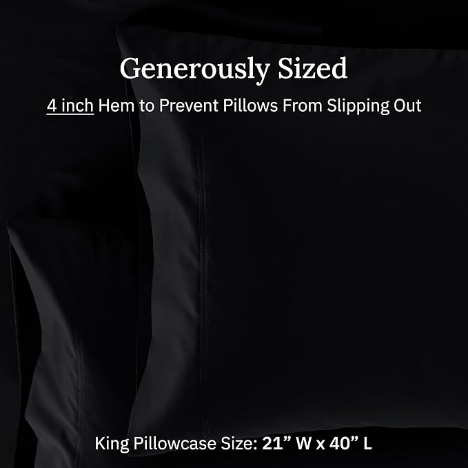 California Design Den Premium Pillow Cases King Size Set of 2-600 Thread Count - Image 5