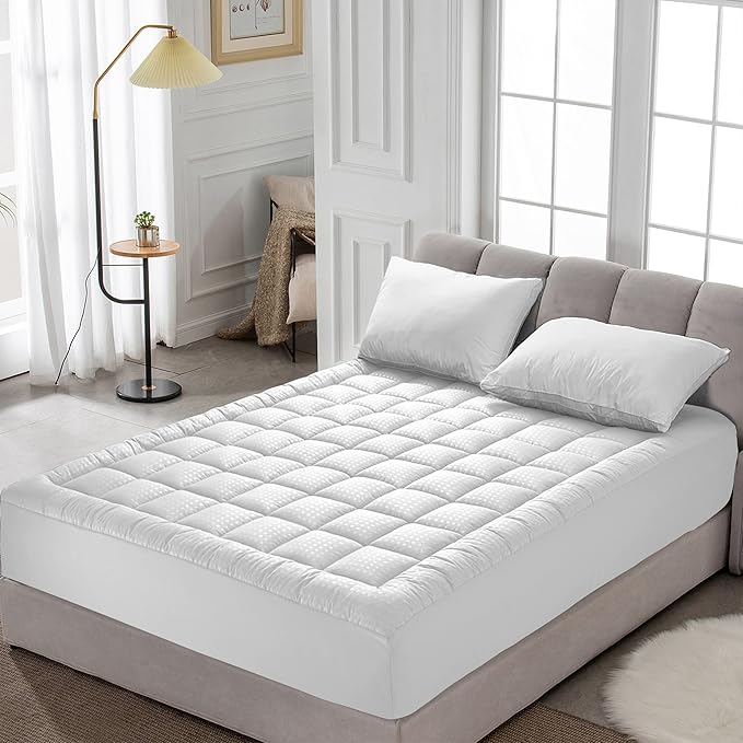 HYLEORY Twin Mattress Pad Quilted Fitted Mattress Protector Cooling Pillow Top - Image 7