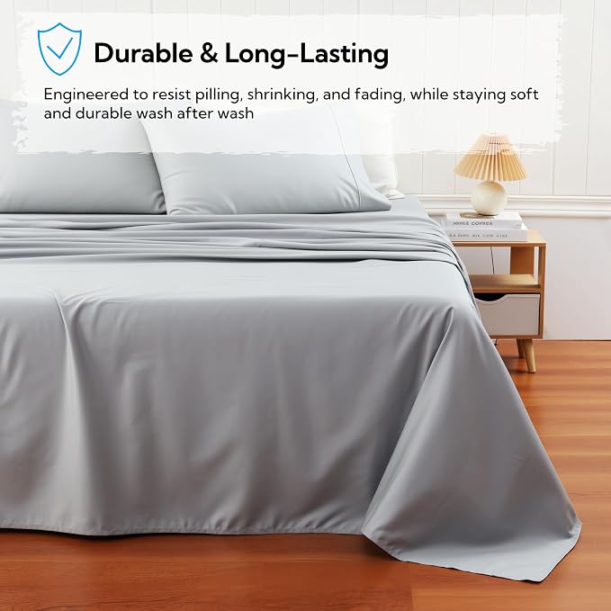 Cotton Flat Sheets Only, 600 TC 100% Cotton Flat Sheet Top Sheet Only, Queen - Image 5
