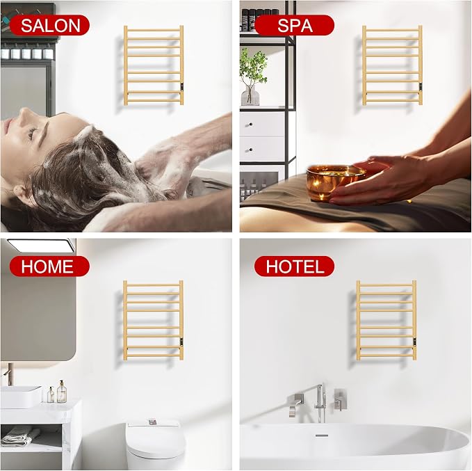 Heated Towel Racks for Bathroom, Wall Mounted Electric Towel Warmer Racks - Image 6