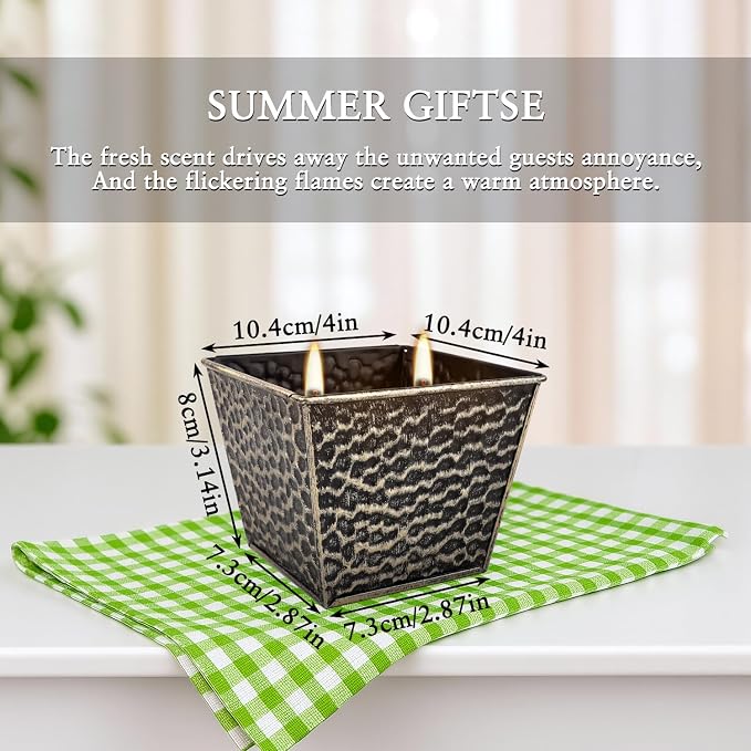 2Pcs Citronella Candles Outdoor Indoor-Large 12oz Scented 50H Long Lasting - Image 5